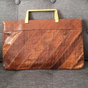 Varon Vintage Real Snakeskin Clutch